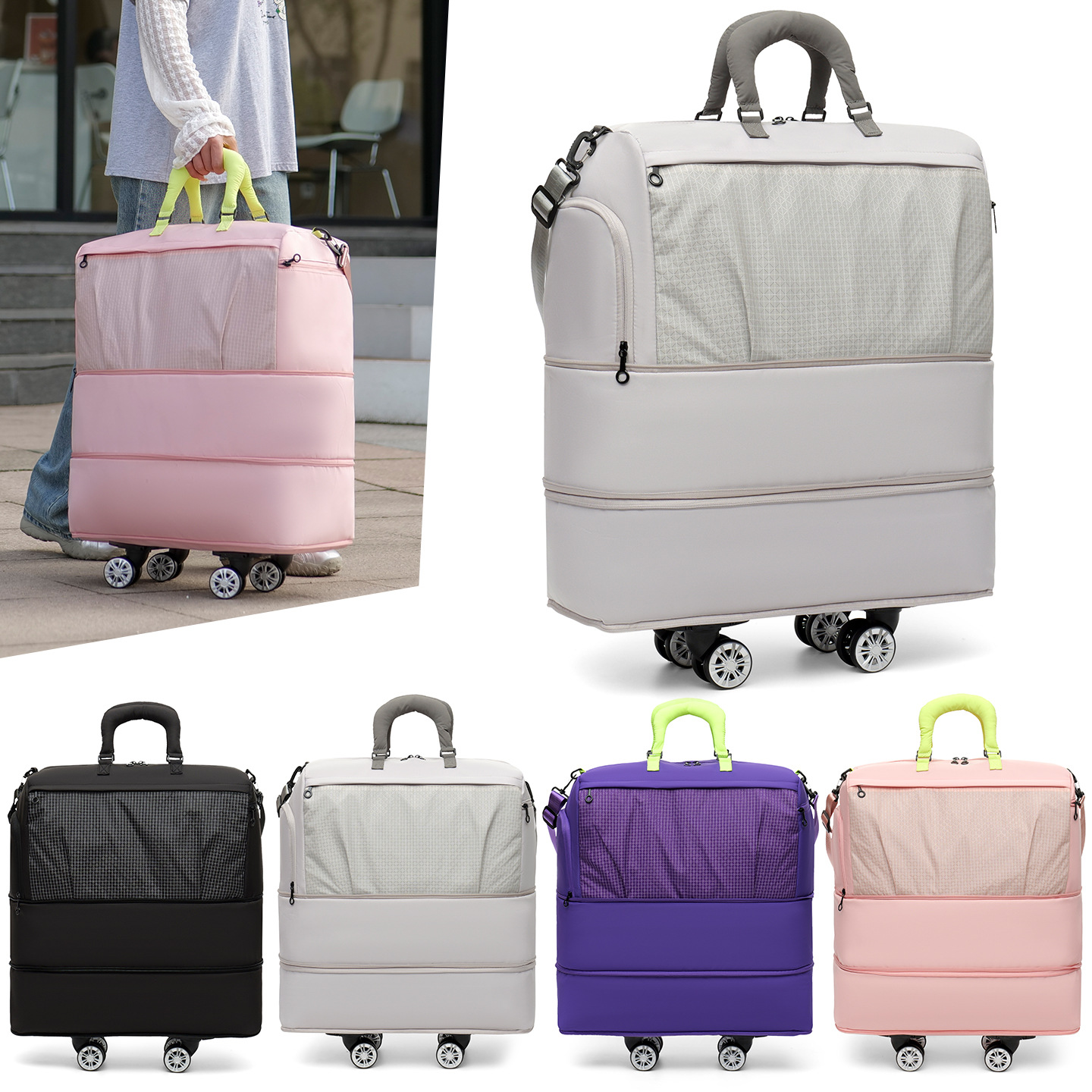 Women'S Kipling Bags - Valigia Unisex da Viaggio Grande Capacità
