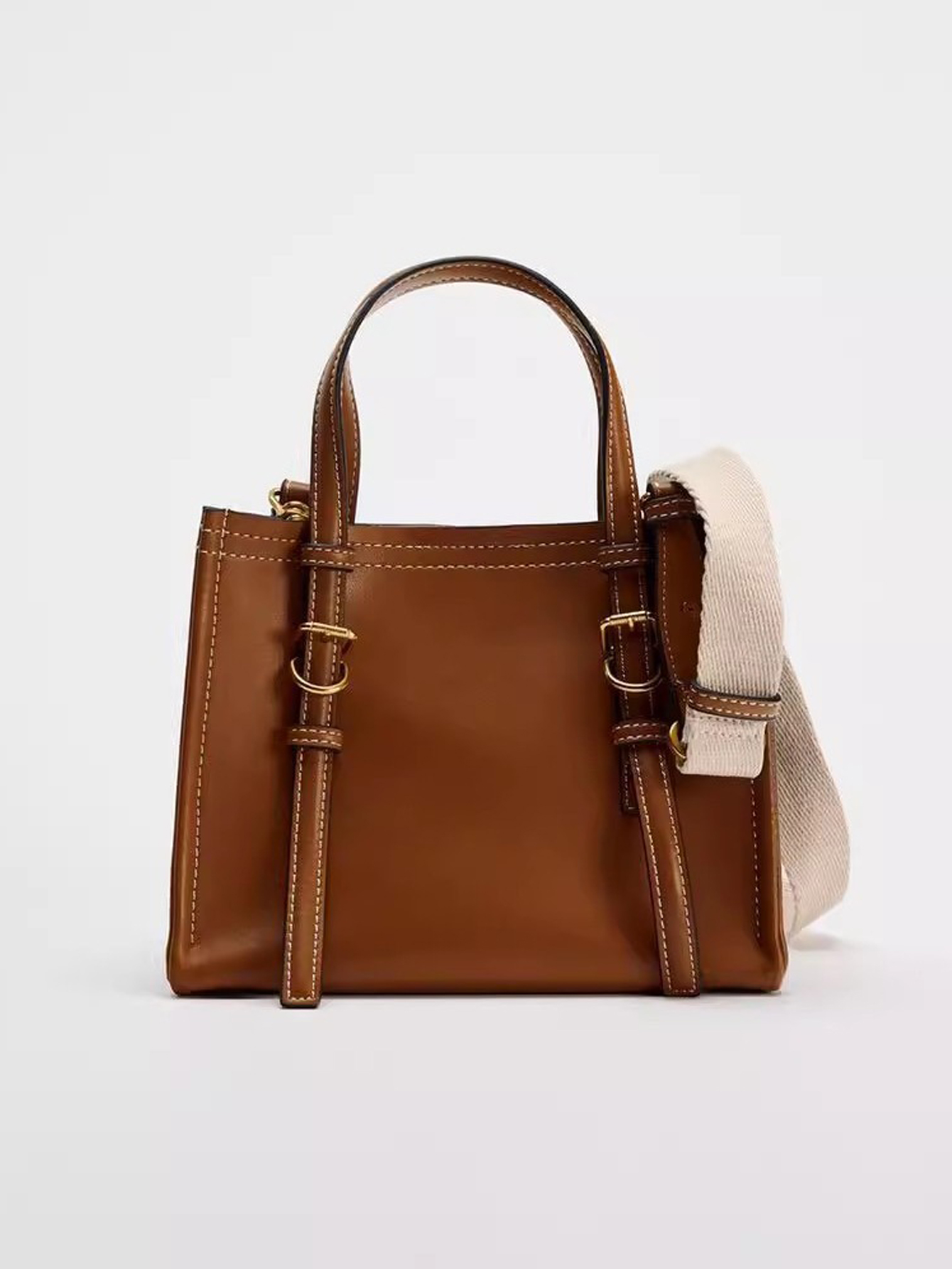 Women Bags Zara - Borsa transfrontaliera 2024 marrone giallo nuovo