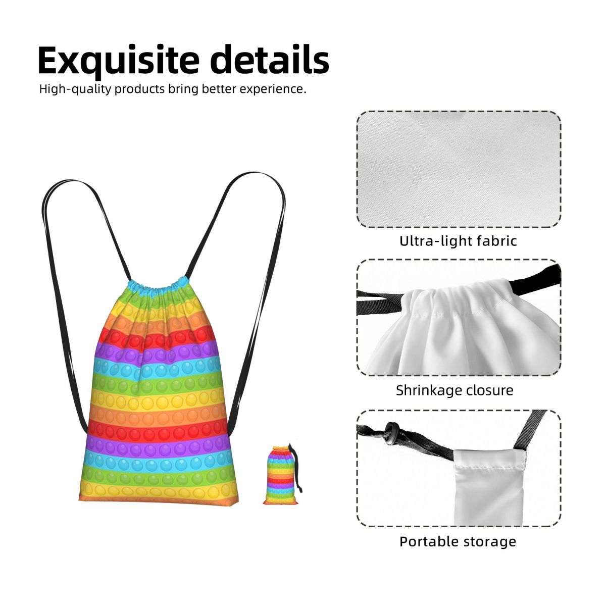 Women Bags Vector - Zaino con coulisse Premium Vector Pop