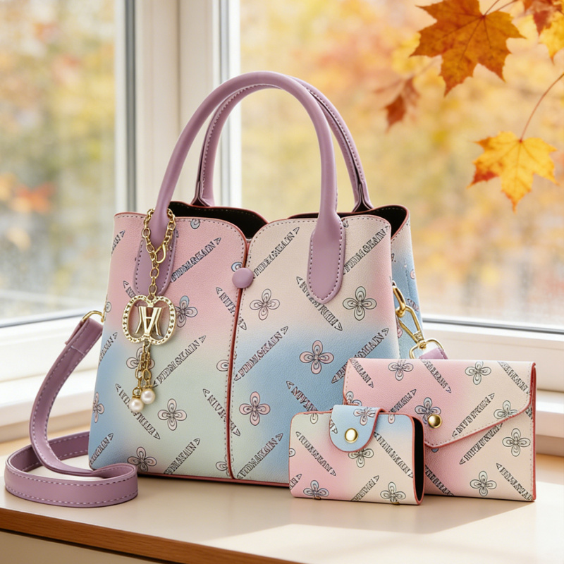 Women Bags For Gift - Set di Tre Borse Sfumate per
