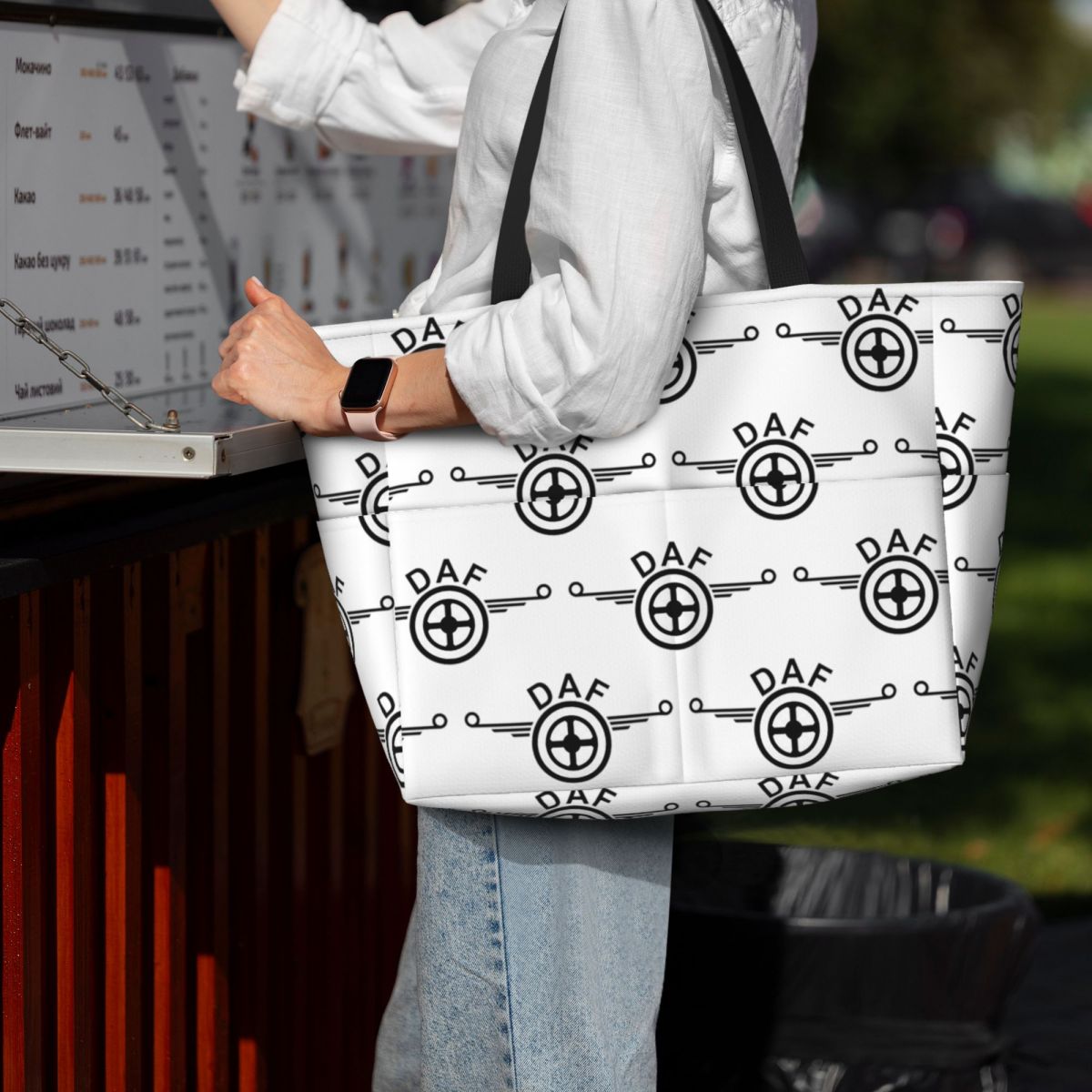 Women Bags Vector - Borsa da spiaggia con logo Daf