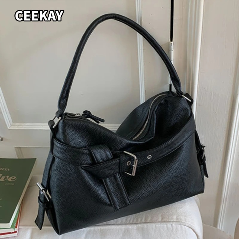 Borsa tote nera Y2K grande cap - Women'S Young Bags recensione e prezzo