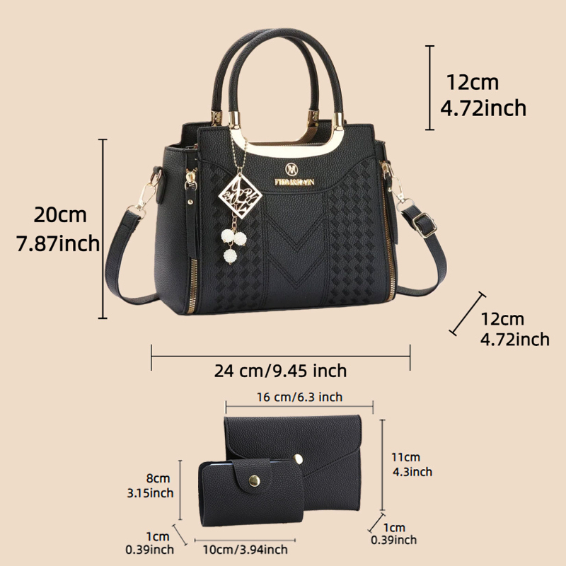 Set di 3 borse in pelle PU eff - Women Bags For Gift recensione e prezzo